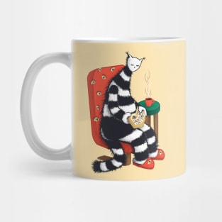 Weird Cat Reading At Home Book Lover Mug